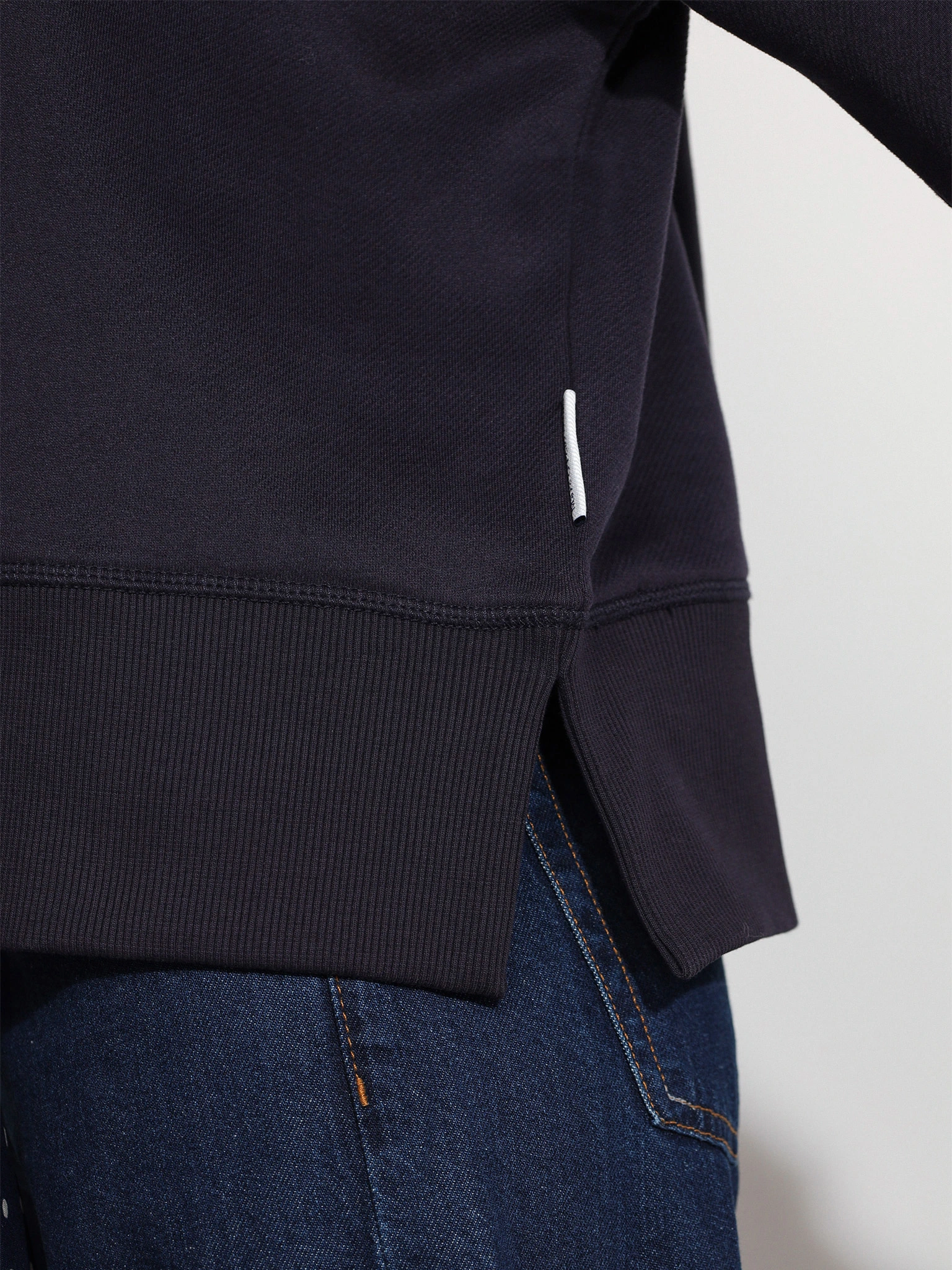 Толстовка темно-синего цвета из смесового хлопка